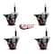 Service Caster 3'' Red Poly Swivel 3/4'' Expanding Stem Caster Set with Brake, 4PK SCC-EX20S314-PPUB-RED-PLB-34-4 - alternate 2
